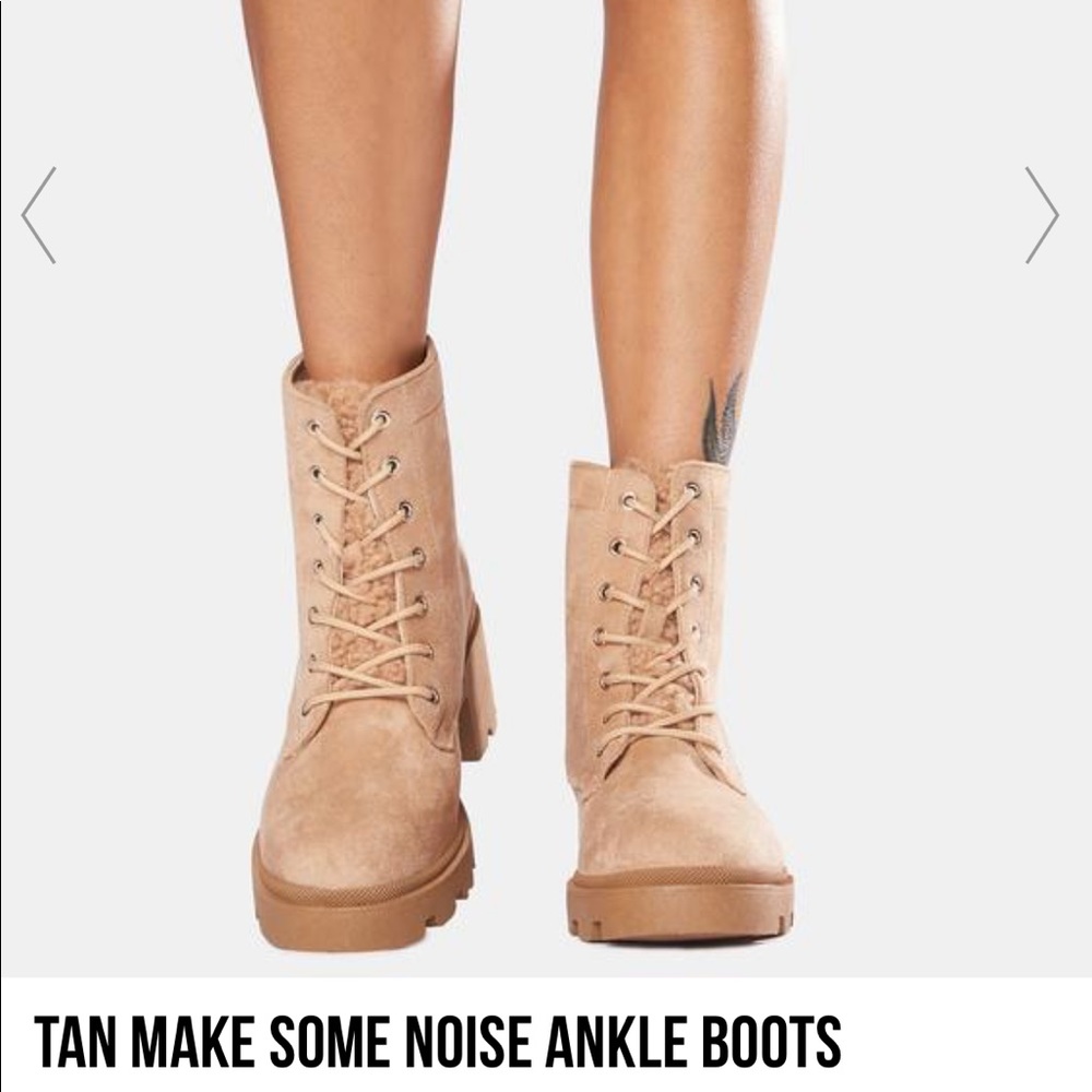 Tan ankle boots